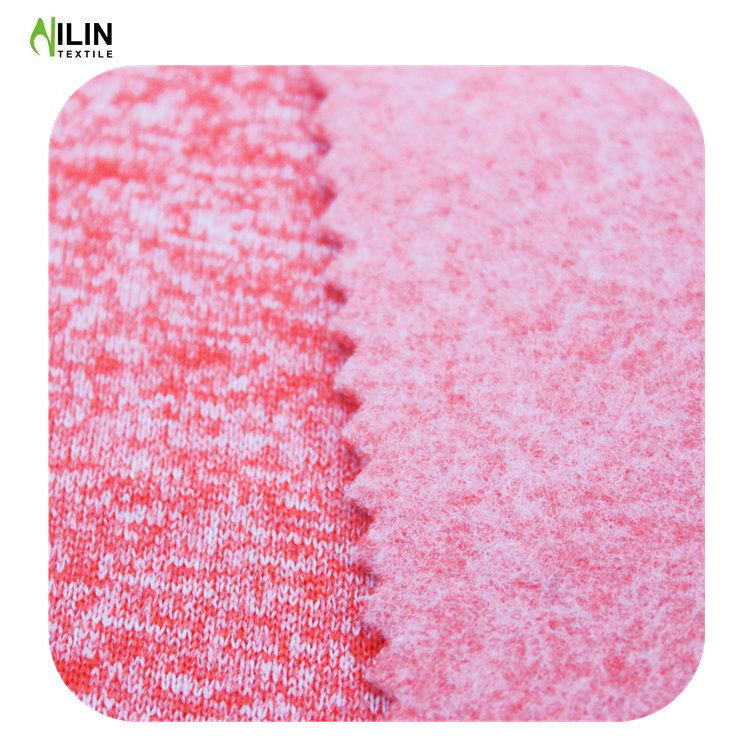100% polyester cationic one side brush fleece fabric for women