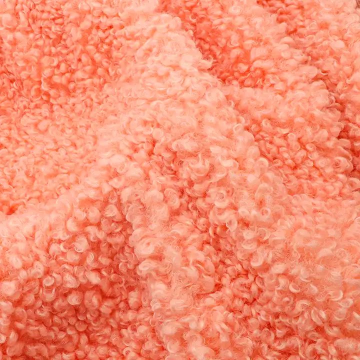 100% polyester hot sale soft shell customize color knitted 300GSM teddy fleece fabric for women coat free samples