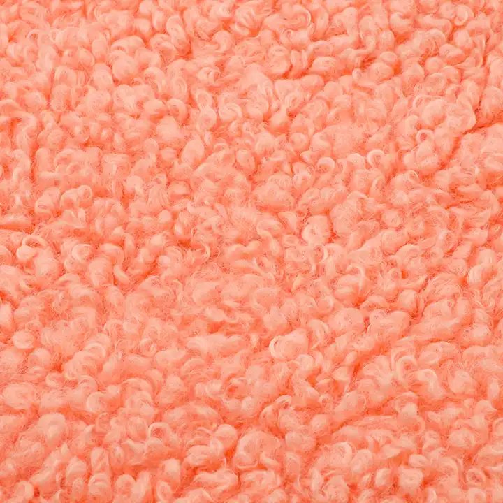 100% polyester hot sale soft shell customize color knitted 300GSM teddy fleece fabric for women coat free samples
