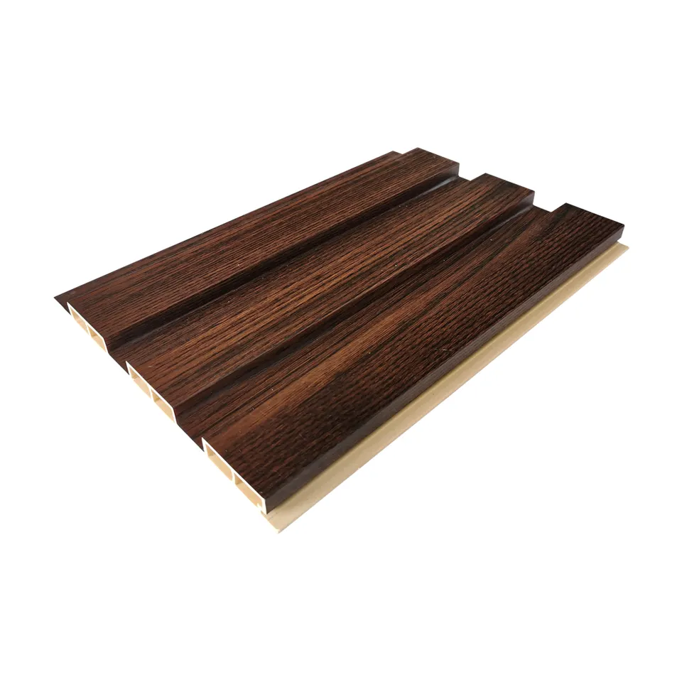 Luxury Interior Decoration Office Bedroom Backdrops WPC Panels Natural Bamboo Fiber Fluted Wall Slat Waterproof Art Louvers