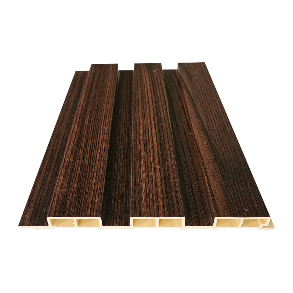 Luxury Interior Decoration Office Bedroom Backdrops WPC Panels Natural Bamboo Fiber Fluted Wall Slat Waterproof Art Louvers