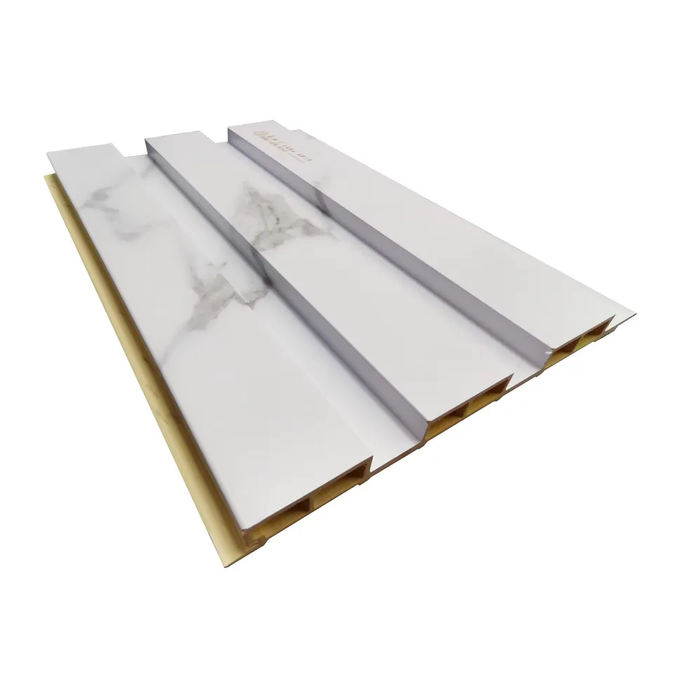 Luxury Interior Decoration Office Bedroom Backdrops WPC Panels Natural Bamboo Fiber Fluted Wall Slat Waterproof Art Louvers