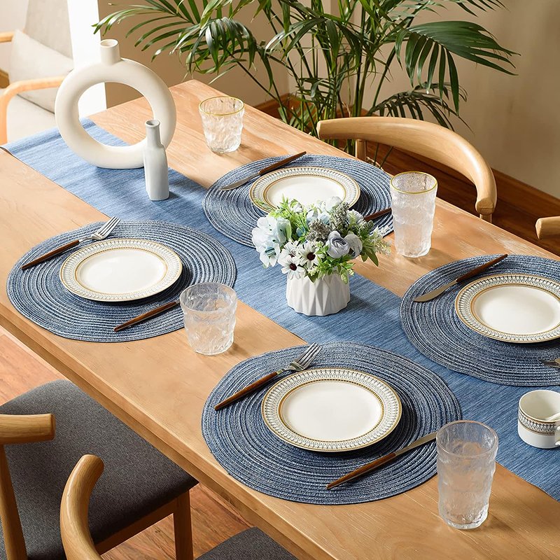 cotton golden tischset set de mat luxury dining place mats hot trend natural table mat water hyacinth place m