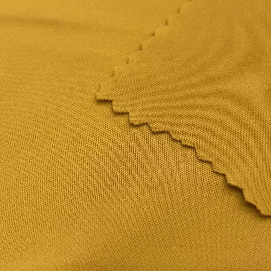 160g polyester imitation cotton high elastic polyester knitted sports fitness pants yoga fabric ready to supply