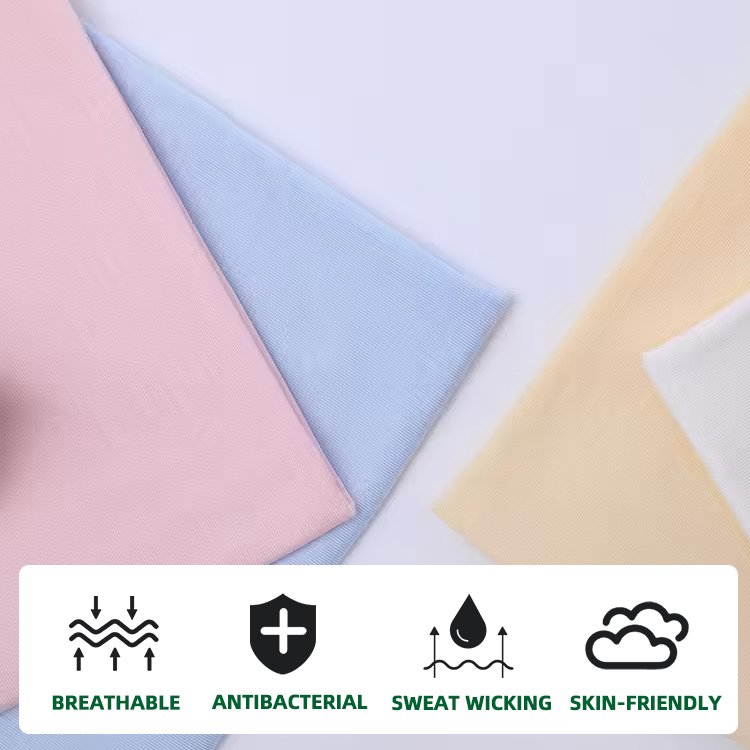 Wholesale Custom Eco-friendly 25% Cotton 70% Bamboo Shirt 5% Spandex Fabric Roll Bamboo Fabric for Clothes
