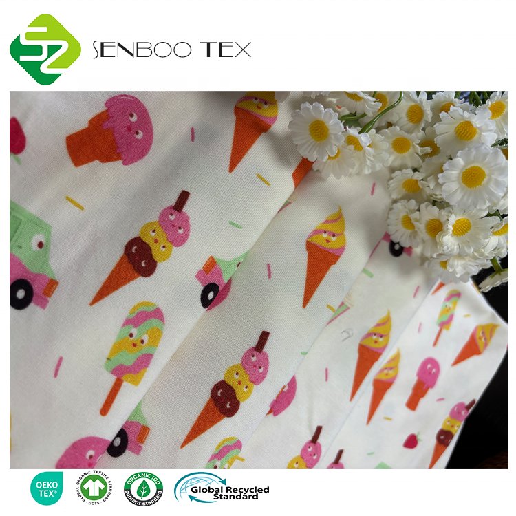 Elastic recycled 90% bamboo viscose 10% spandex jersey fabric for t-shirt bamboo tshirt baby clothes