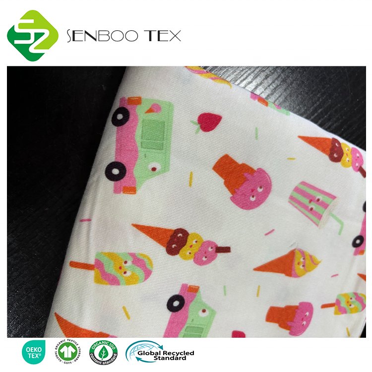 Elastic recycled 90% bamboo viscose 10% spandex jersey fabric for t-shirt bamboo tshirt baby clothes