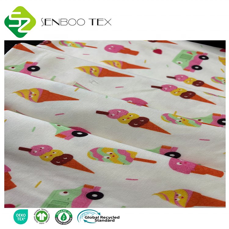 Elastic recycled 90% bamboo viscose 10% spandex jersey fabric for t-shirt bamboo tshirt baby clothes