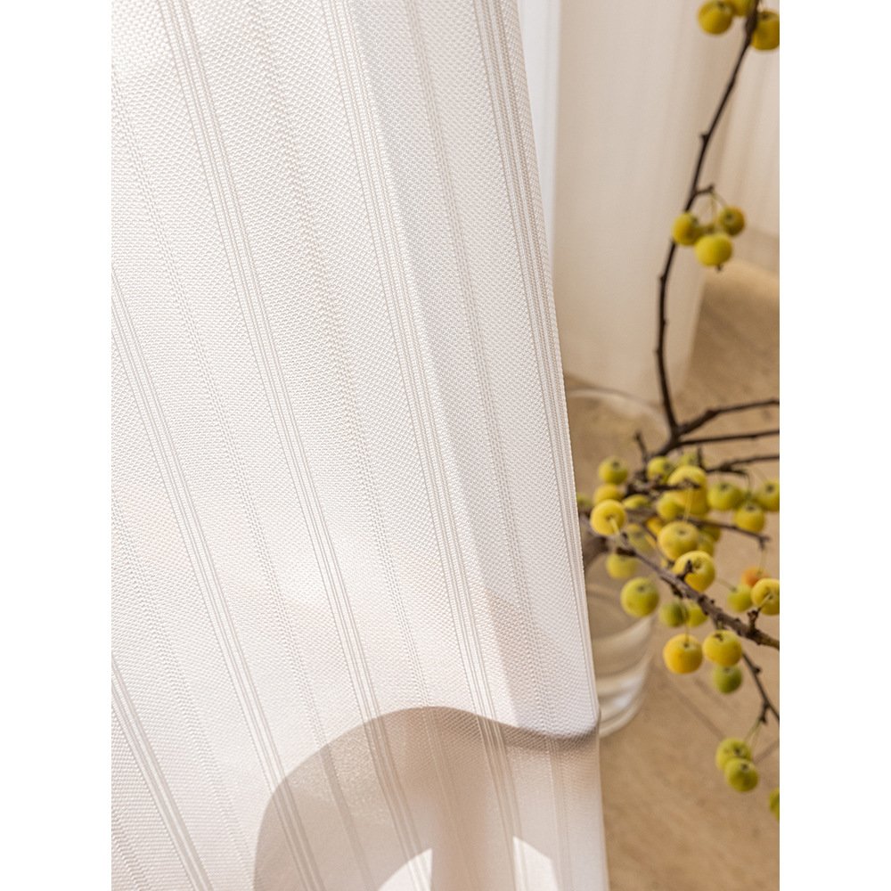 New sunscreen mirror thickened light opaque striped yarn living room bedroom balcony curtain curtain fabric wholesale