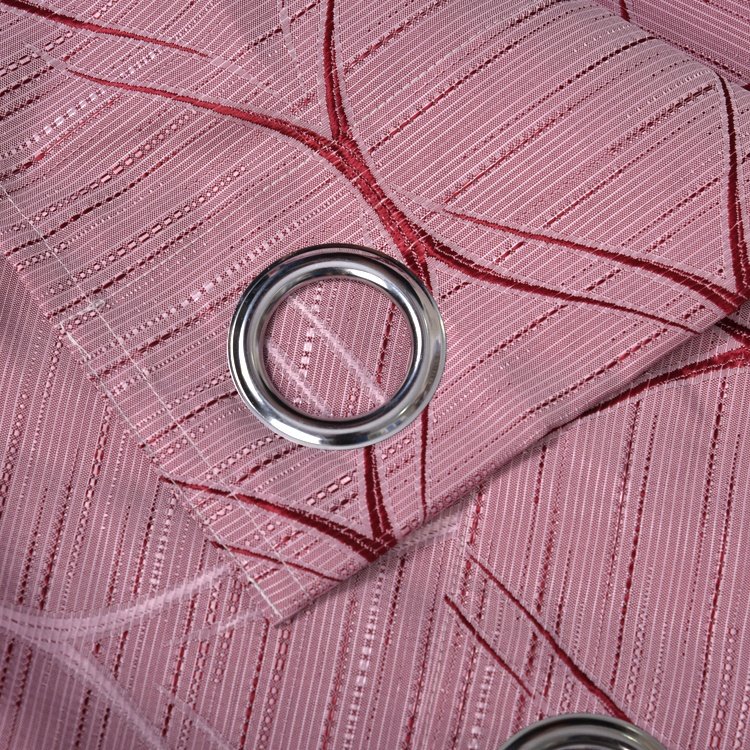 Luxury Polyester Linen Curtain Window Curtains Woven Fancy Light-shading Curtain Fabric New Hot Test Wholesale High Quality Pink
