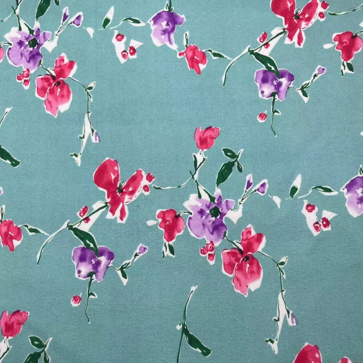New Products Low Price 110Gsm Woven Printed 100% Polyester Twill Peach Skin Fabric For Home Textiles
