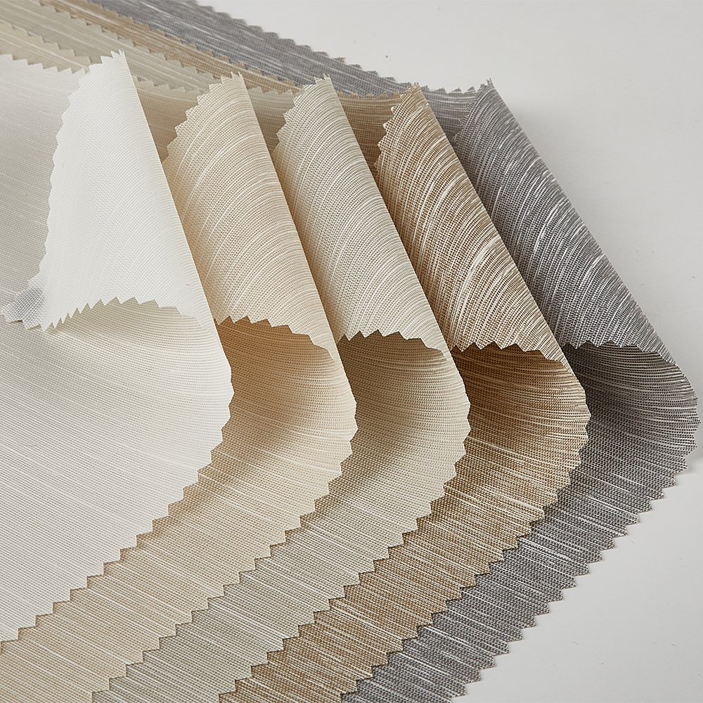 Weilai High Quality 100%Polyester Linen And Polyester Blackout Roller Blinds Fabric