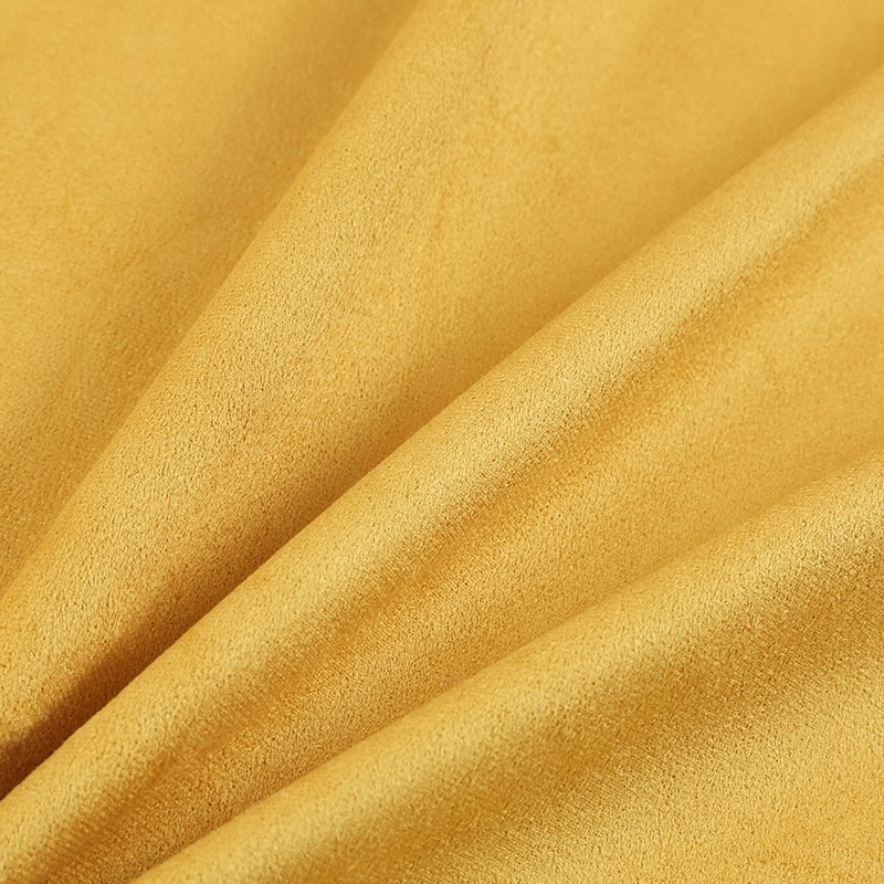 New Arrival yellow synthetic suede fabric suede fabric for clothes 100% polyester roll fabric