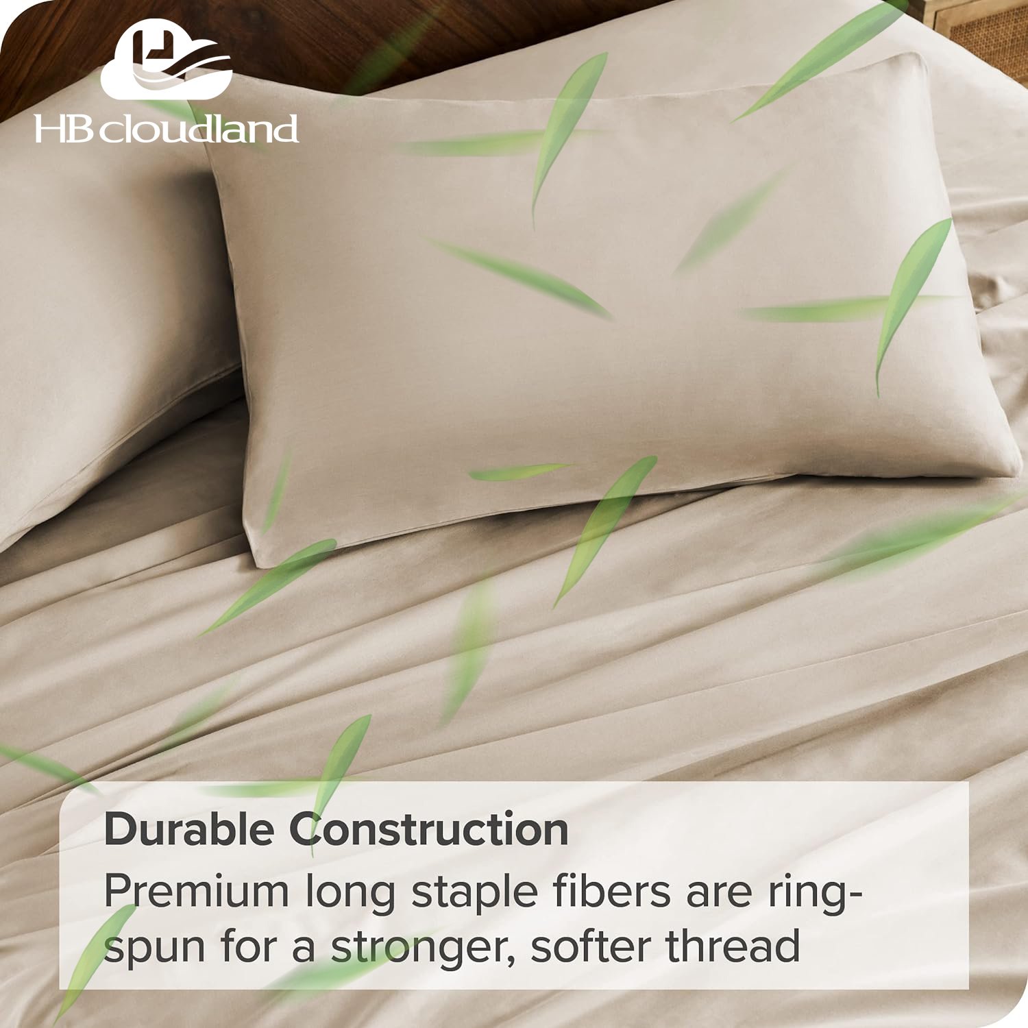 Cloudland 300Tc Organic Bamboo Bed Sheet High-Quality Viscose Bamboo Bed Sheets Set Bamboo Sheet 4Pc Set