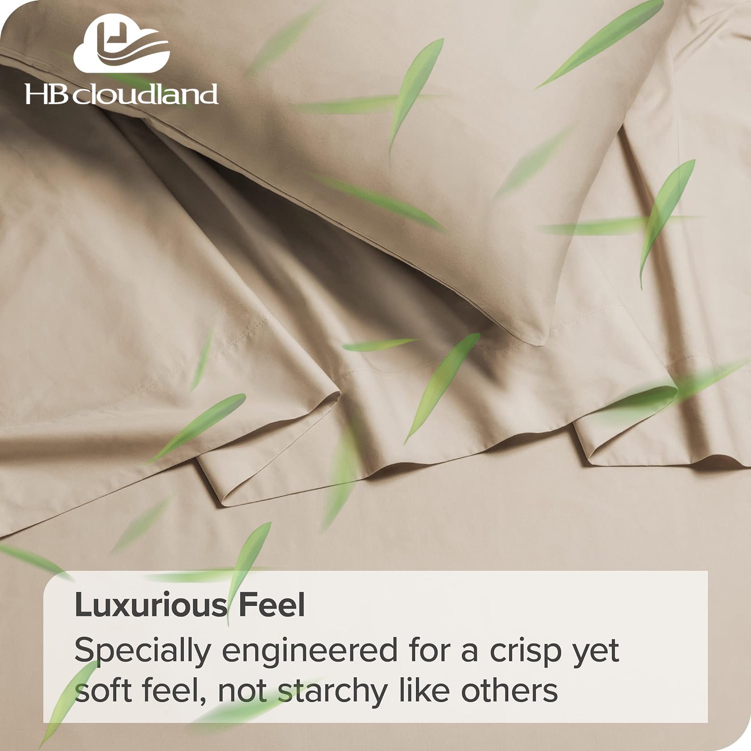 Cloudland 300Tc Organic Bamboo Bed Sheet High-Quality Viscose Bamboo Bed Sheets Set Bamboo Sheet 4Pc Set