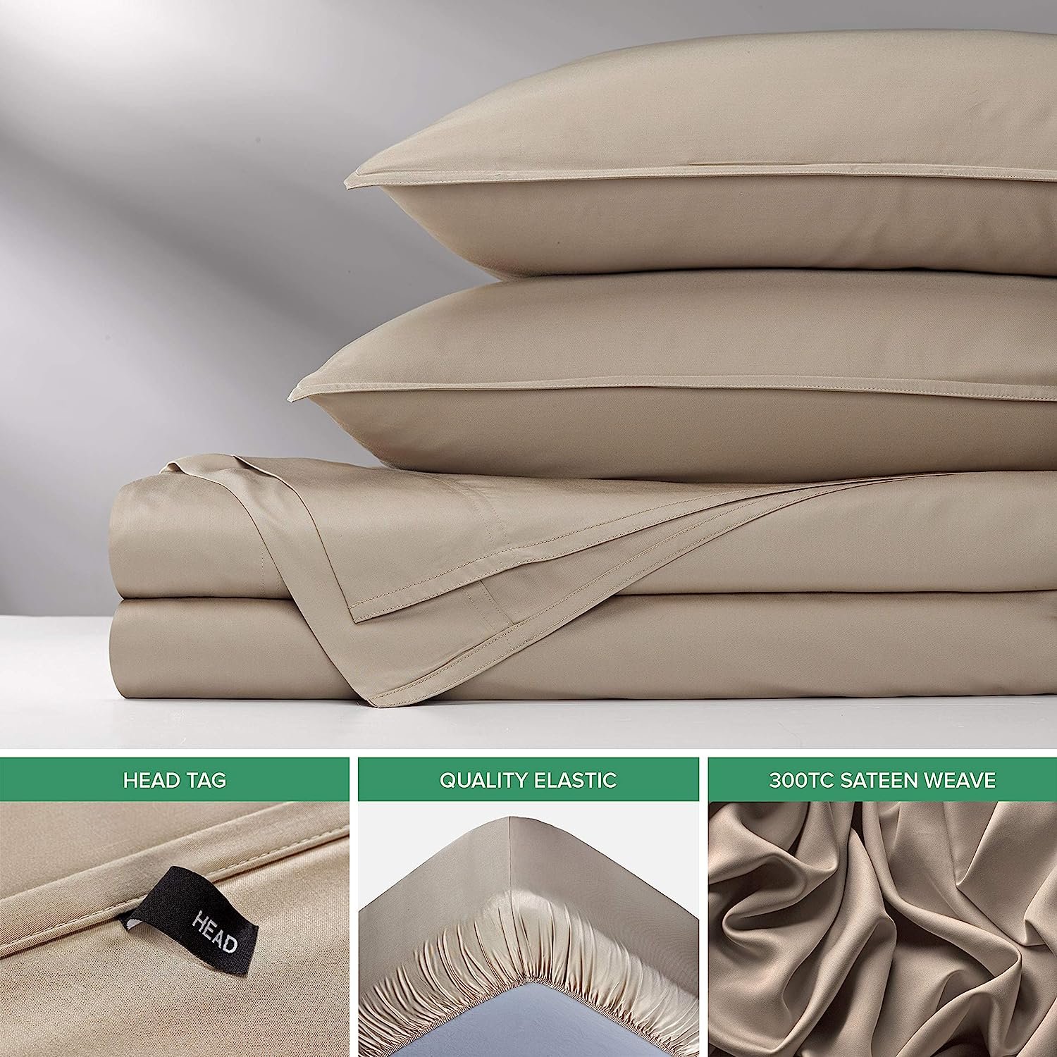 Cloudland 300Tc Organic Bamboo Bed Sheet High-Quality Viscose Bamboo Bed Sheets Set Bamboo Sheet 4Pc Set