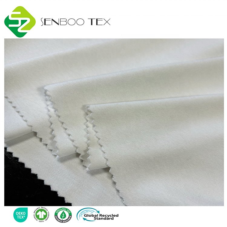 Wholesale Custom Dye Interlock Fabric Bamboo Cotton Heavyweight 410gsm Organic Breathable Knitted Fabric for Hoodie