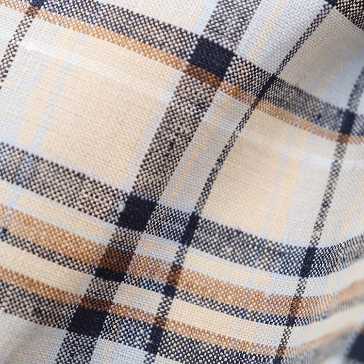 Custom bulk Eco-friendly Modern Yarn-dyed Stripes china sheer plaid 100% Linen shirting Fabric for pants shirts dress