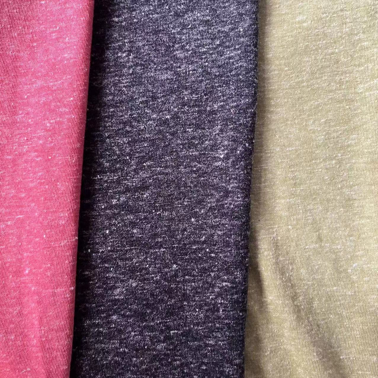 Modern Latest Custom-Made Hemp Linen Single Jersey Fabric For Garment Ready Goods