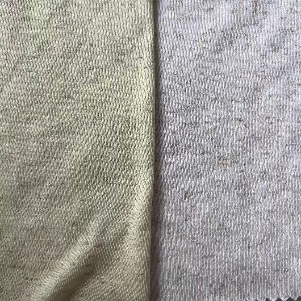 Modern Latest Custom-Made Hemp Linen Single Jersey Fabric For Garment Ready Goods