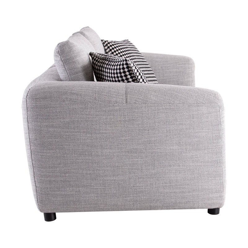 Italian Modern Simple Set Living Room Home Furniture Modular Two Seater Upholstered Cotton Linen Fabric Sofa