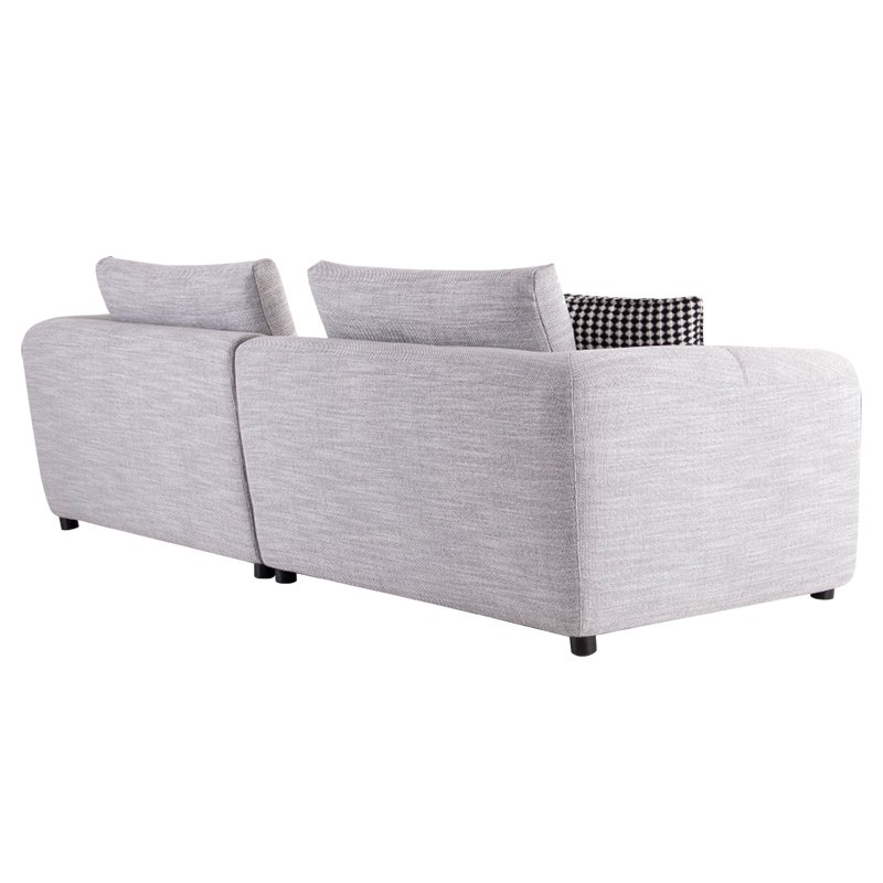 Italian Modern Simple Set Living Room Home Furniture Modular Two Seater Upholstered Cotton Linen Fabric Sofa