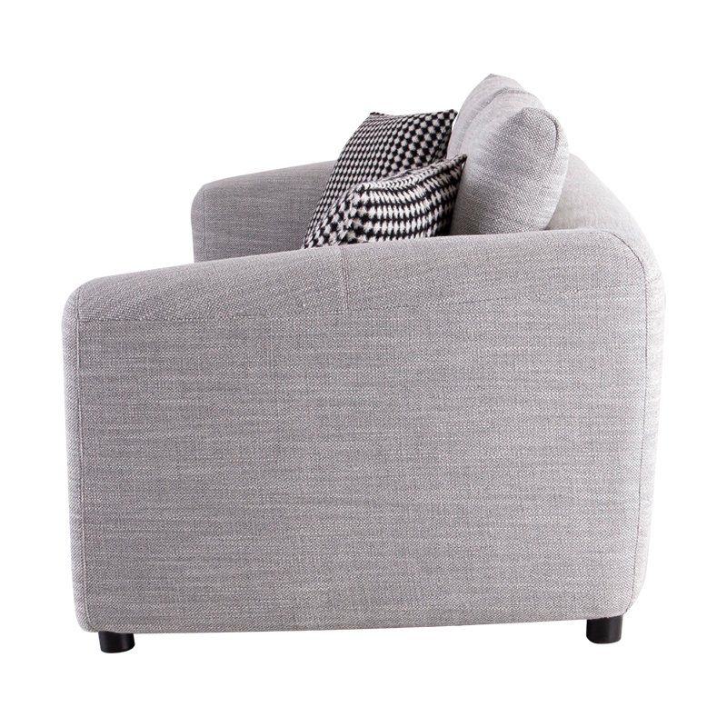 Italian Modern Simple Set Living Room Home Furniture Modular Two Seater Upholstered Cotton Linen Fabric Sofa