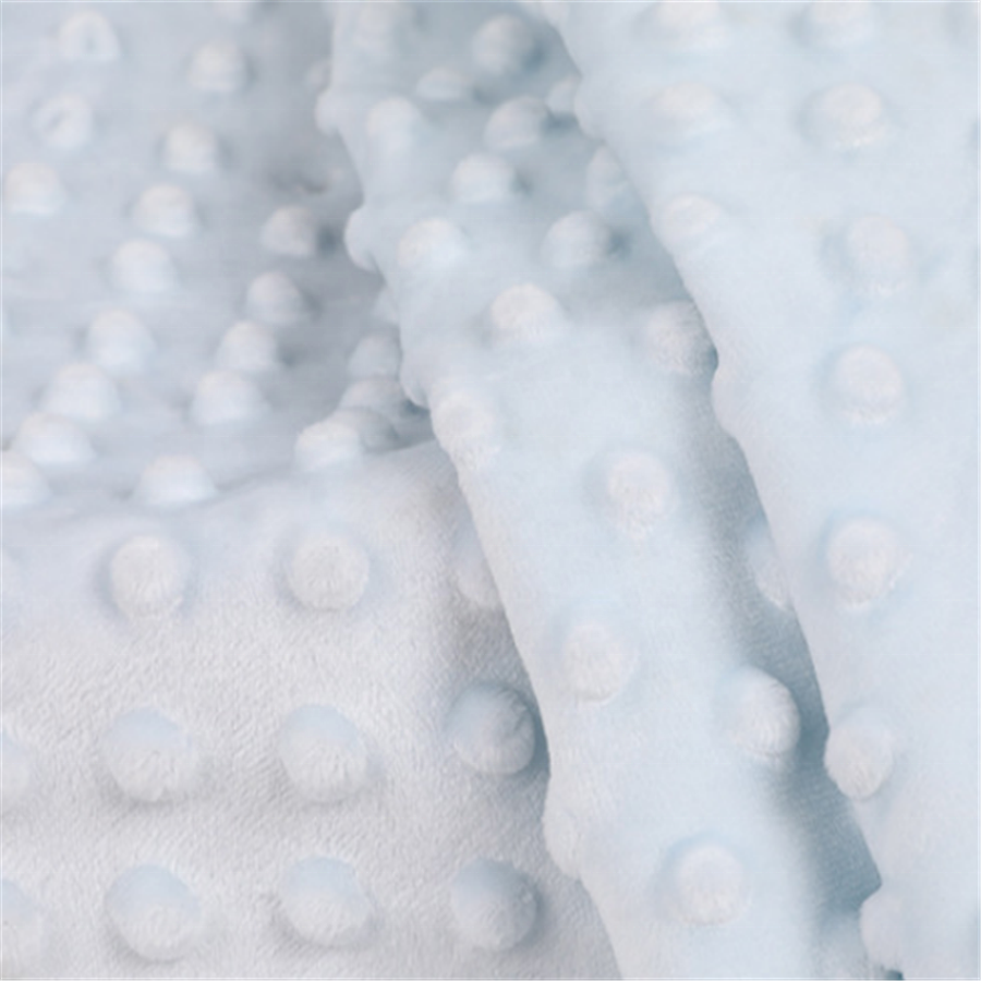 Minky Fleece Fabric for Baby Blanket Recycle Polyester Fabric Wholesale Super Soft Minky Dot Minky Plush 100% Polyester Knitted