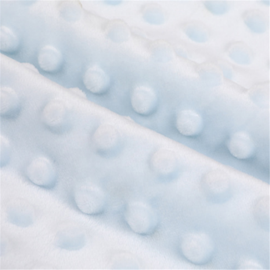 Minky Fleece Fabric for Baby Blanket Recycle Polyester Fabric Wholesale Super Soft Minky Dot Minky Plush 100% Polyester Knitted