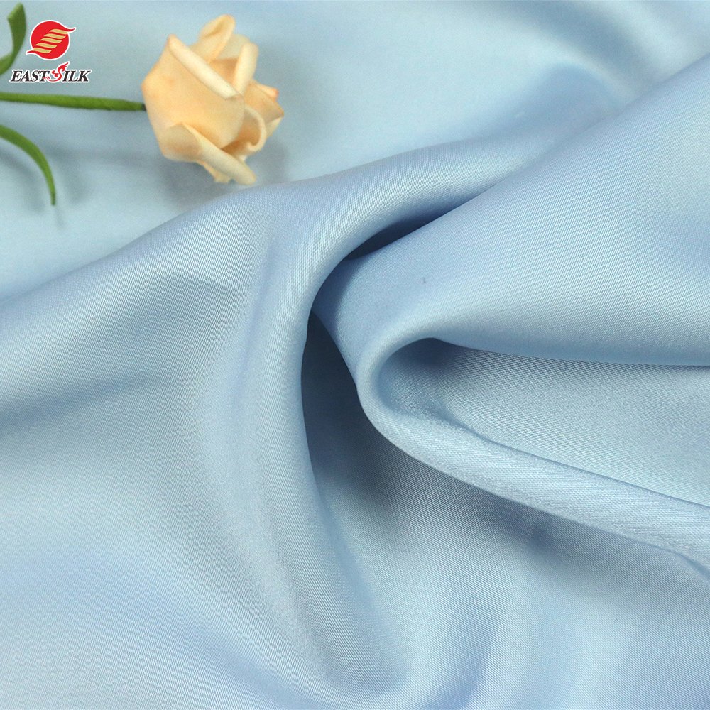 Fabric Supplier factory cheap price 100% polyester shiny waldoaf satin fabrics for clothing