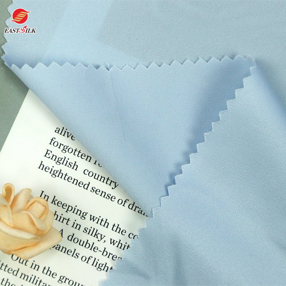 Fabric Supplier factory cheap price 100% polyester shiny waldoaf satin fabrics for clothing