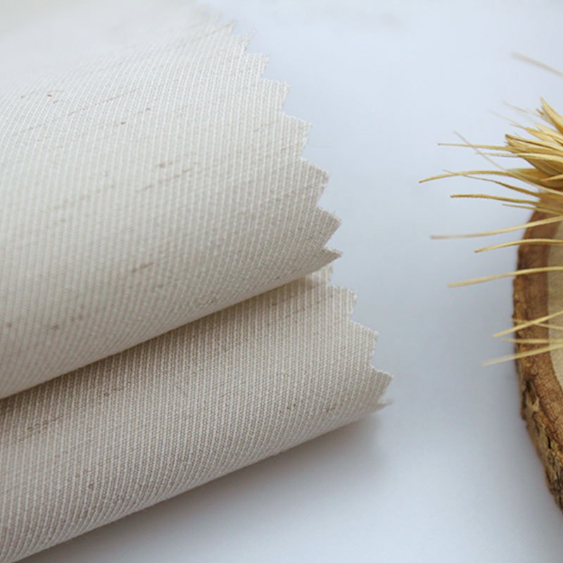 Wholesale High Quality Polyester Viscose Linen Spandex Blend Solid Stretch Twill Slub Fabric for Shirt or Men's Clothing