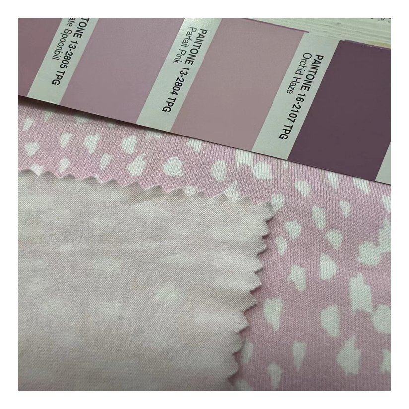 Private Label 220gsm Bamboo Knit Fabric Print for Baby Clothing Home Textile Bedding Baby Cot Sheets