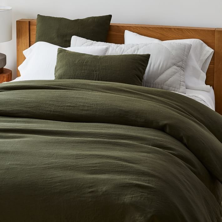 Breathable 100% French Linen Bedding Set Washed Flax Bed Sheet Set