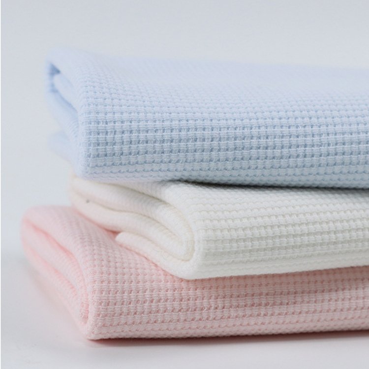 Accept Custom Modern Design Home Linens Clothing Versatility Cotton Waffle Fabric