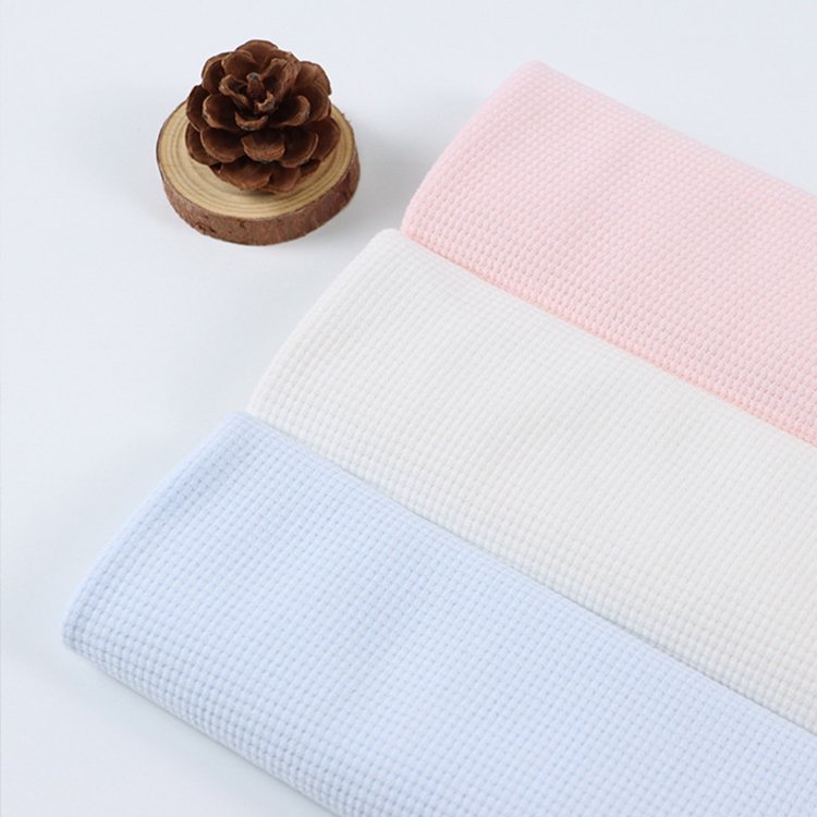 Accept Custom Modern Design Home Linens Clothing Versatility Cotton Waffle Fabric