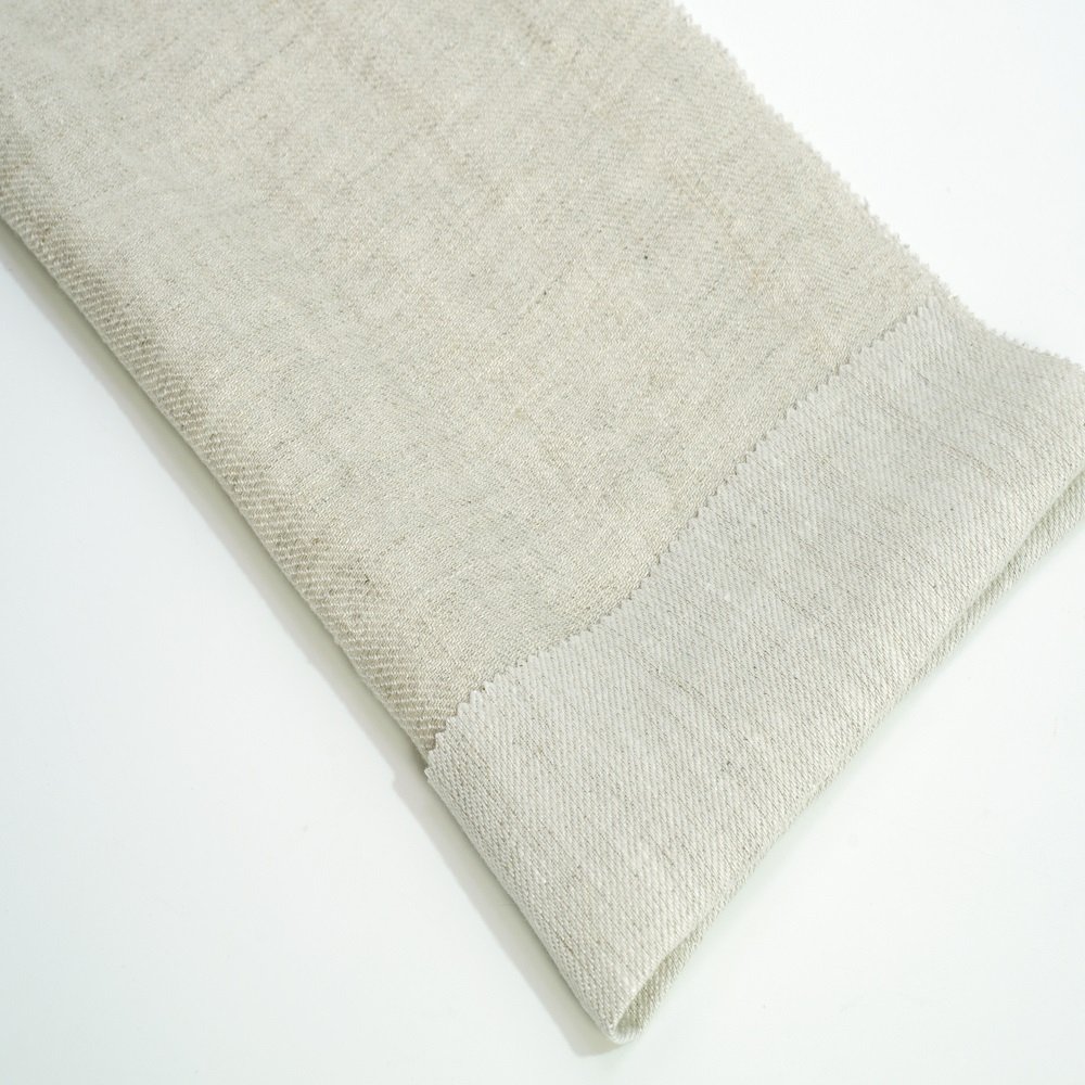 1618# Fashion 100% Pure Linen Plain Yarn-dyed Fabric Custom Product Denim Soft Linen Fabric For Pants Garment
