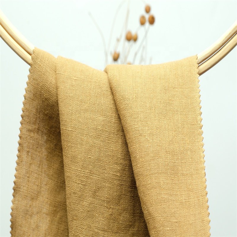 1612#Wholesale Organic 100% stonewashed Woven pure Hemp Fabric for Clothing Bedding