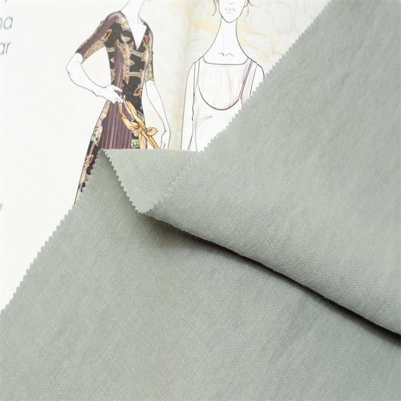 1612#Wholesale Organic 100% stonewashed Woven pure Hemp Fabric for Clothing Bedding