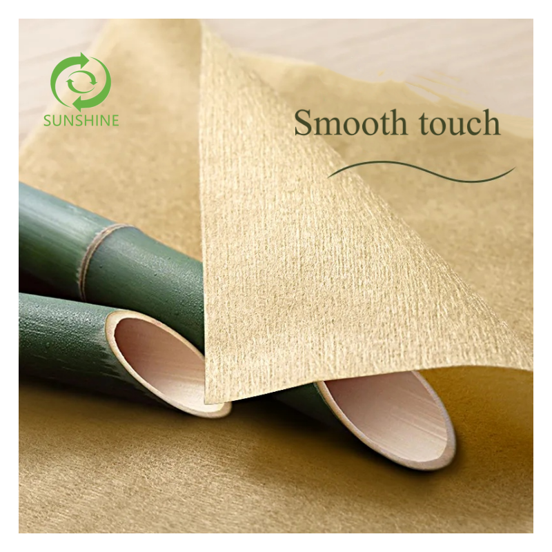 Eco-friendly 100% organic bamboo fiber spunlace nonwoven bamboo spunlace nonwoven fabric Non Woven Fabric Lazy Rag Roll