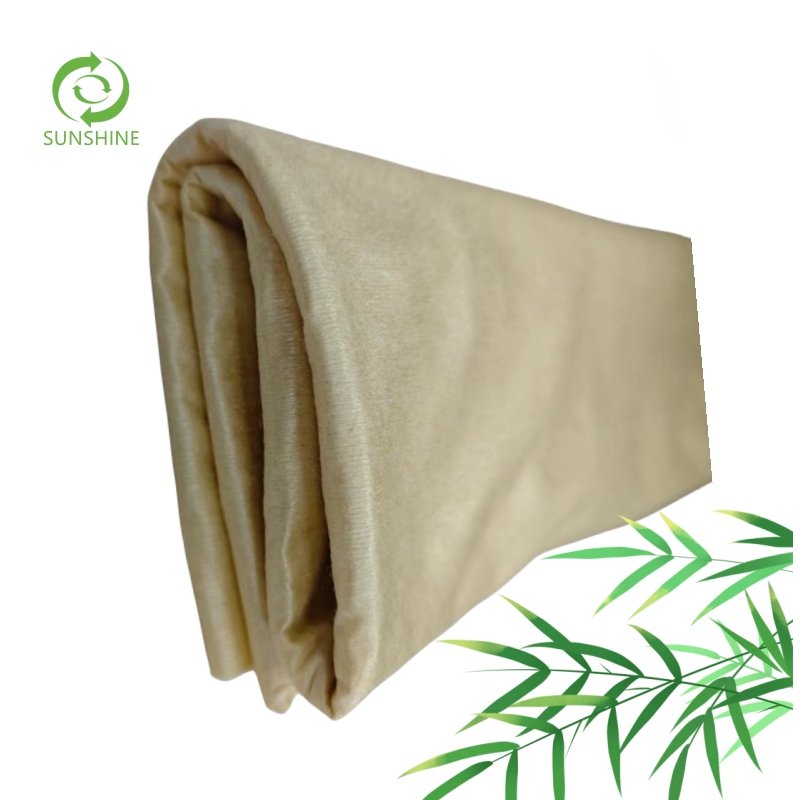 Eco-friendly 100% organic bamboo fiber spunlace nonwoven bamboo spunlace nonwoven fabric Non Woven Fabric Lazy Rag Roll