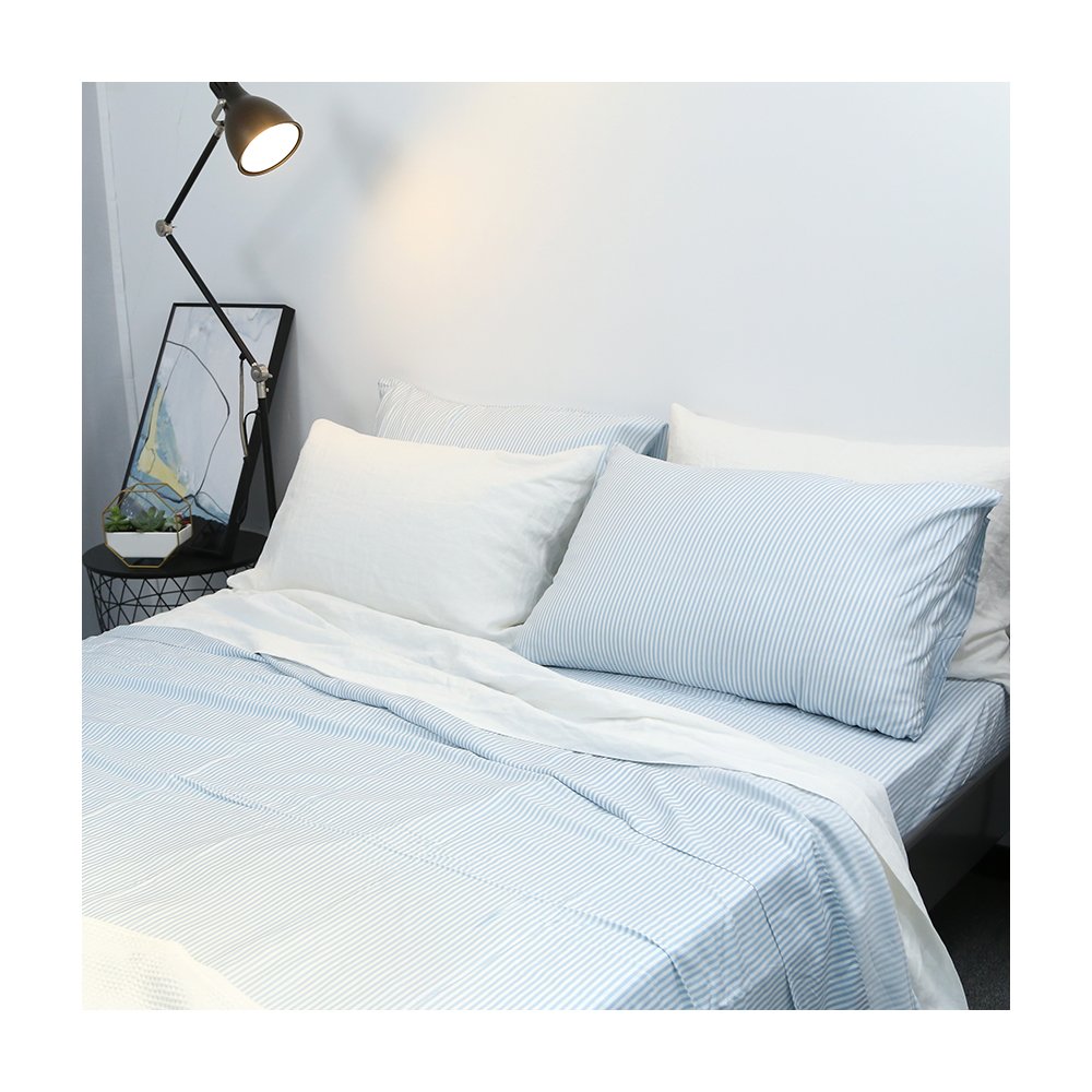 Cozy design stripes Bamboo bedding sheets 4 piece set 100% Organic bamboo fiber bed sheets set Luxury home bedding