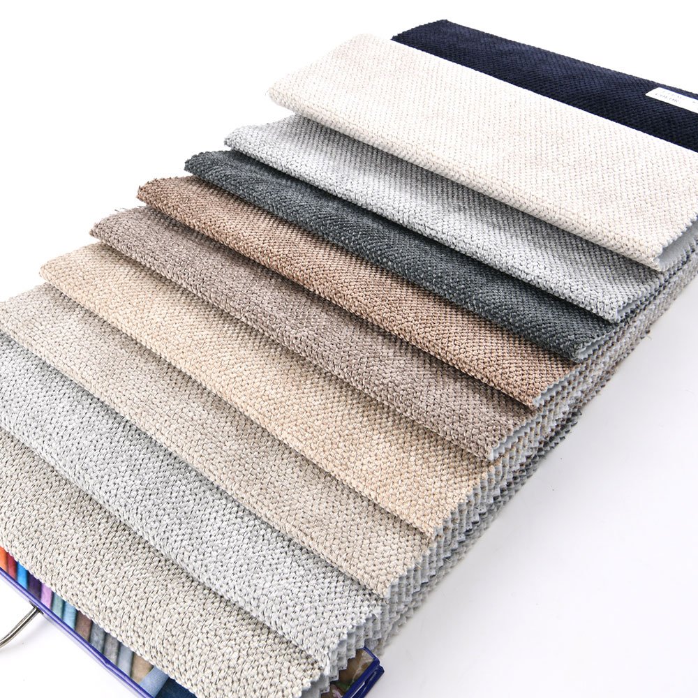 Wholesale Factory Lining Sofa Fabric 150D 300D 600D 100% Polyester Imitation Linen Sofa Fabric