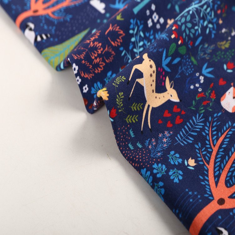 Custom Digital Printed cotton bamboo french terry lycra Fabric cut service No MOQ
