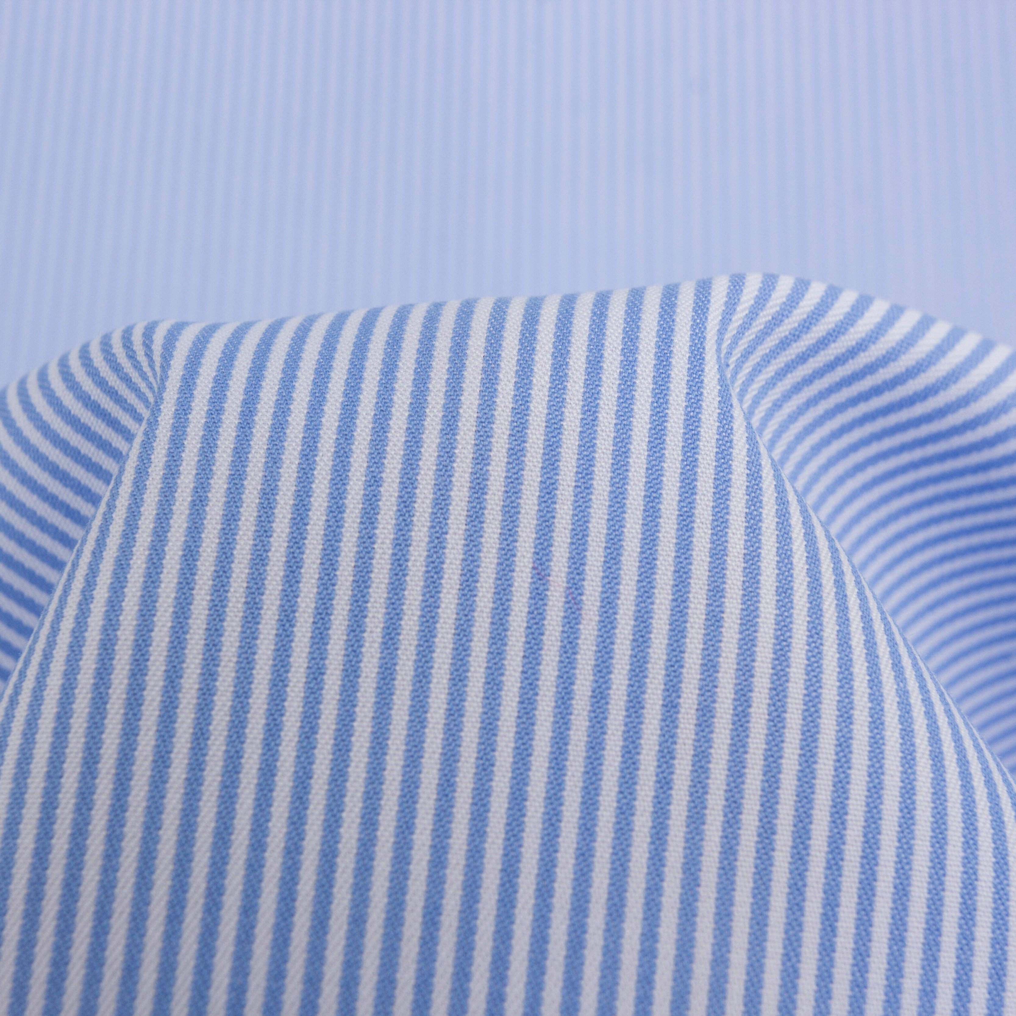 293 Bamboo Polyester Camisa Blue White Woven Stripes Bamboo Fiber Yarn Dyed Fabric For Men Shirt Casual