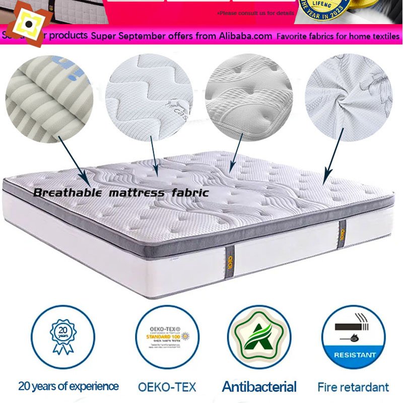Factory Outlet Bamboo Fiber Organic Home Textile mattress fabric factory air layer rayon mattress fabric