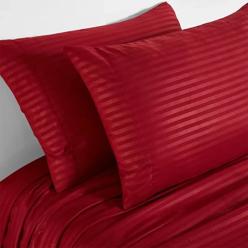 3_4pcs Set Cooling Fitted&Flat Sheet with Pillowcase King_Queen_Full Size Bedding Set Queen Size Bedding Set