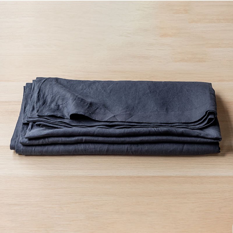 Stone Washed Blue Linen Tablecloth 100% linen Plain colors Table Cover Pure Linen Fabric
