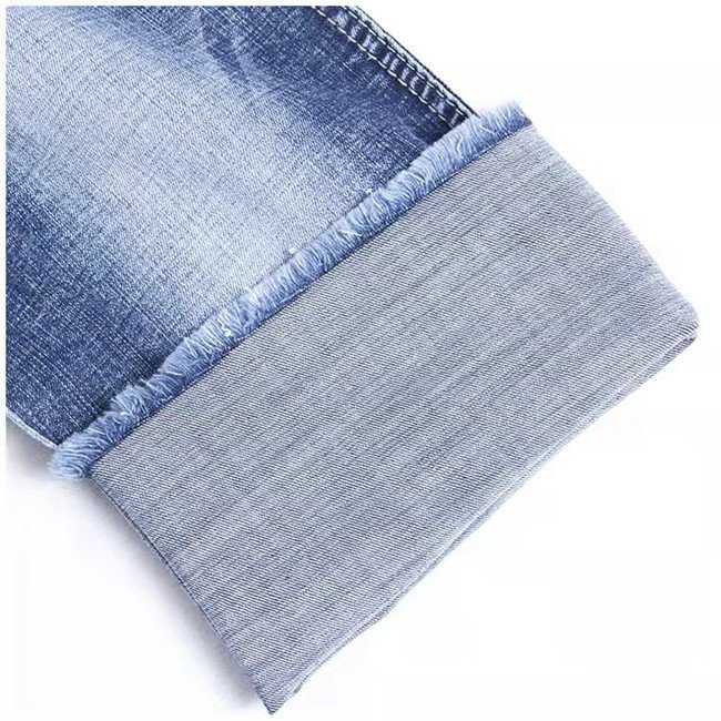 Factory low cost 12 slub high stretch fadeless denim fabric denim clothing fabric cloth for jeans