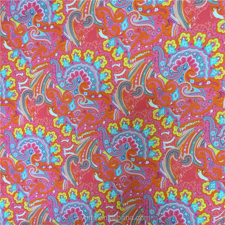 Wholesale Printing 100% Polyester Woven Twist Wool Peach Abaya Fabric for Summer Dress
